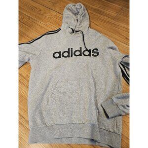 Adidas Pullover Hoodie Sweater Athletic Womens Size Medium Gray and Black